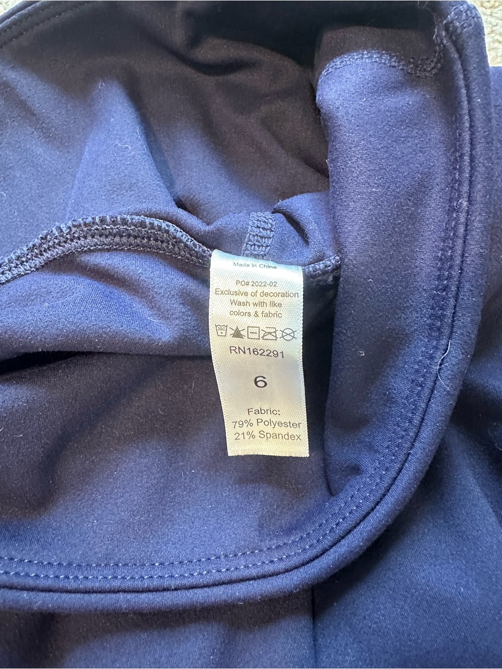 Sweetflex Navy Hi Rise Booty Band Pocket Leggings Size 6 Yoga Athletic - Picture 7 of 7